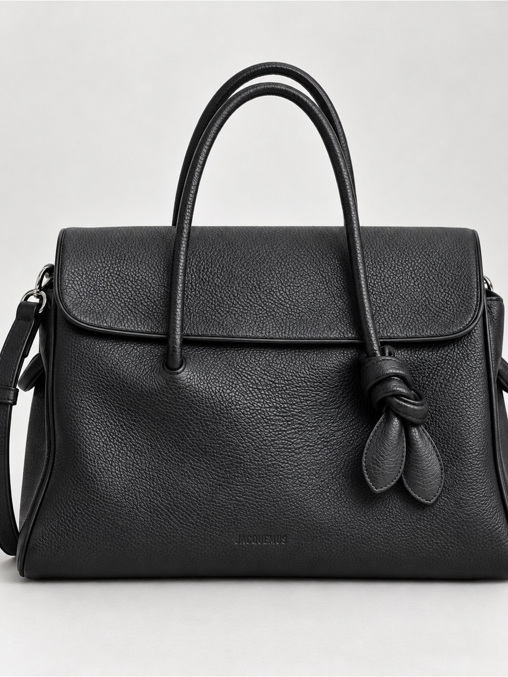 JACQUEMUS Black Le Turismo Shopper Bag – Calfskin Leather